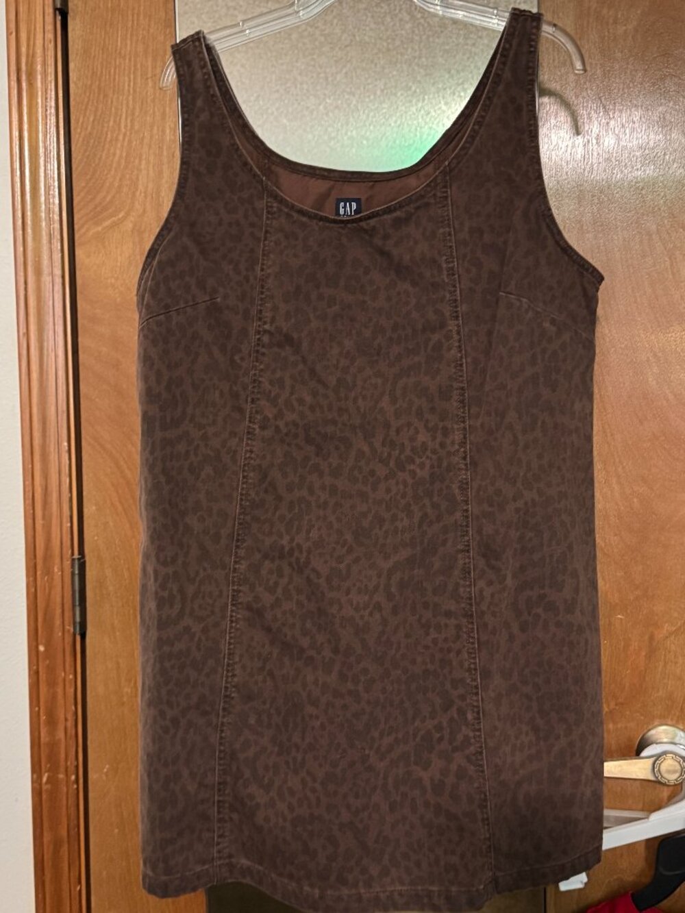 Gap - XL- Denim Leopard Print -Brown - Picture 1 of 3